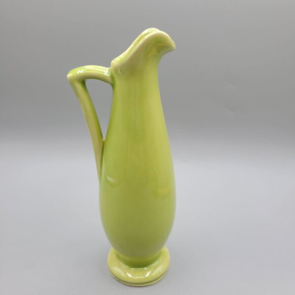 Shawnee Vintage Lime Green Ceramic Pitcher Vase USA 1168 Mid Century Modern - Picture 3 of 6